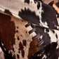 Women's Western Style Cowhide Leather Long Trench Coat