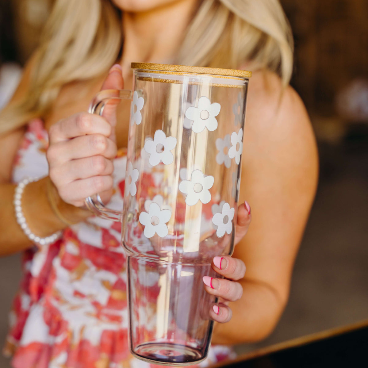 Cute Daisy Glass Cups