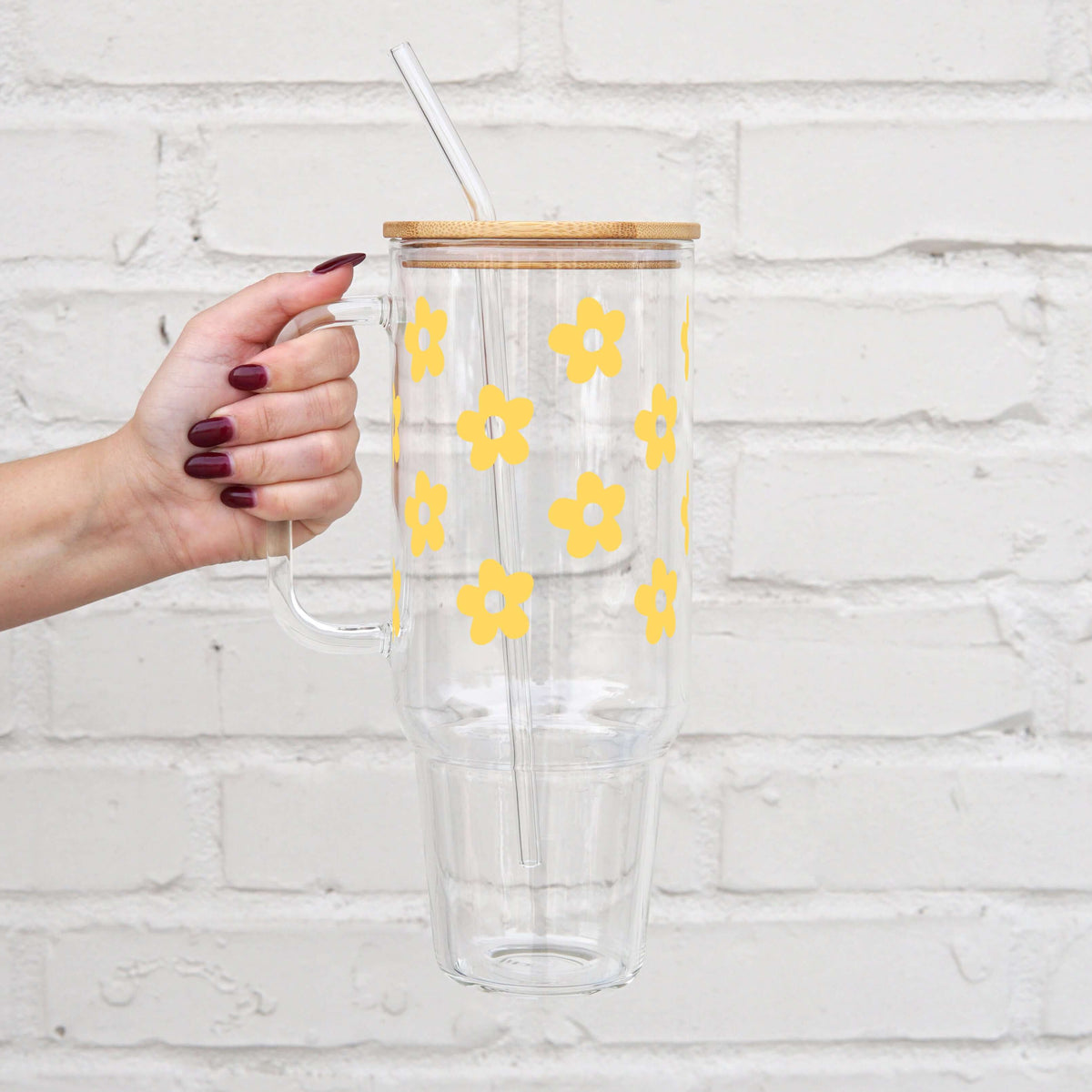 Cute Daisy Glass Cups