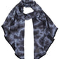 C.C Tie Dye Bias Cut Scarf With Rubber Patch
