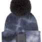 C.C Tie Dye Kids Beanie With C C Rubber Patch And Yarn Pom