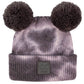 C.C Tie Dye Baby Beanie C.C Rubber Patch Double Yarn Pom