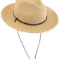 C.C Chin Strap Straw Panama Hat