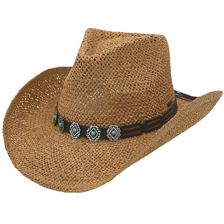 C.C Turquoise Charm Trim Cowboy Hat