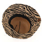 C.C Zebra Print Cloche Straw Bucket Hat