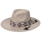C.C Aztec Trim Band Vegan Felt Panama Hat