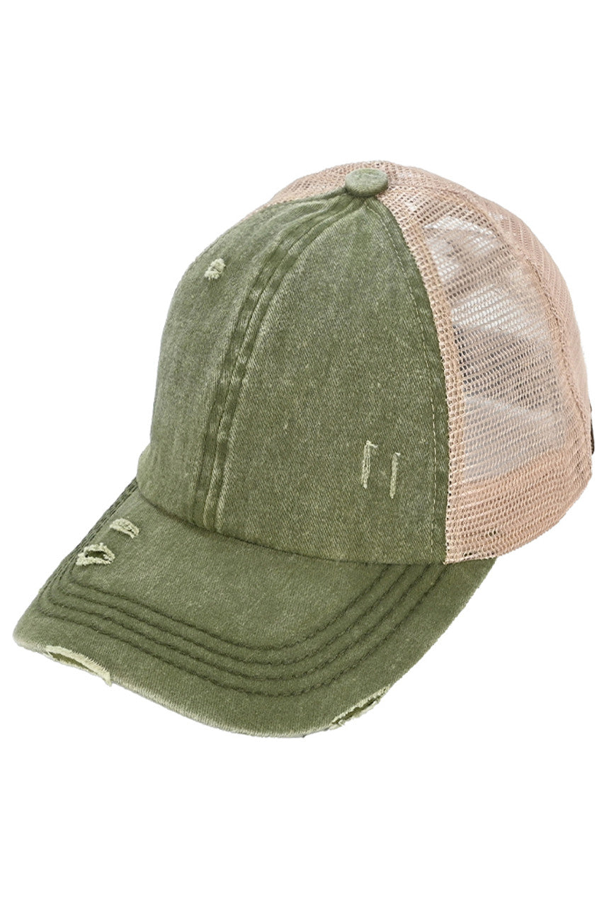 C.C Women's Baseball Ponytail Cap