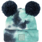 C.C Tie Dye Baby Beanie C.C Rubber Patch Double Yarn Pom