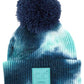 C.C Tie Dye Kids Beanie With C C Rubber Patch And Yarn Pom