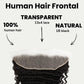 Frontal de cabello humano Deep Wave de encaje transparente de 13x4