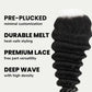Cierre de cabello humano con encaje transparente Deep Wave 4x4