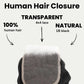 Cierre de cabello humano con encaje transparente Deep Wave 4x4