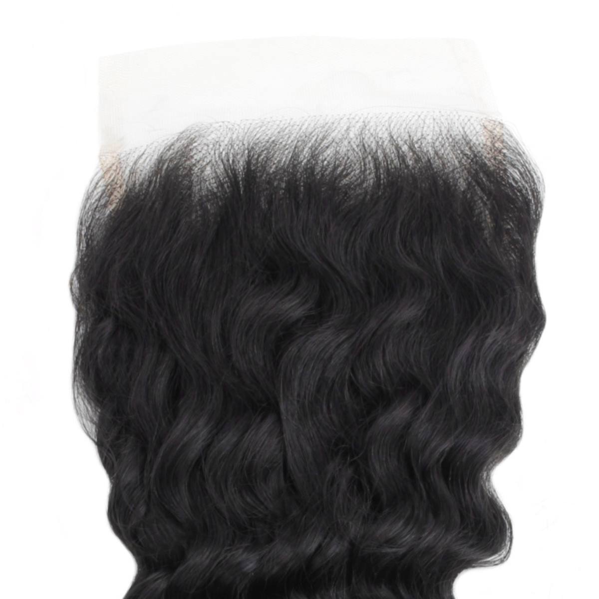 Cierre de cabello humano con encaje transparente Deep Wave 5x5
