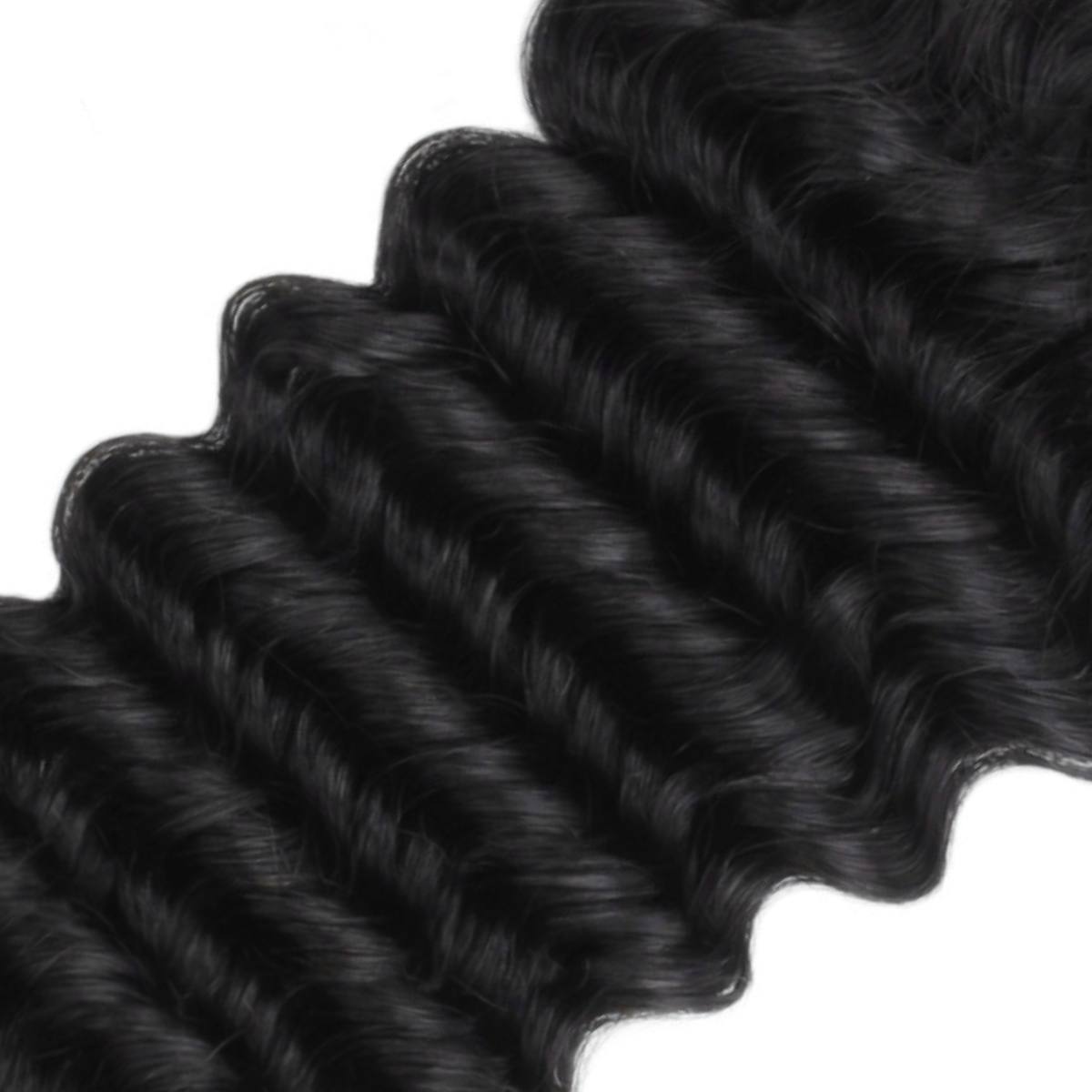 Cierre de cabello humano con encaje transparente Deep Wave 5x5