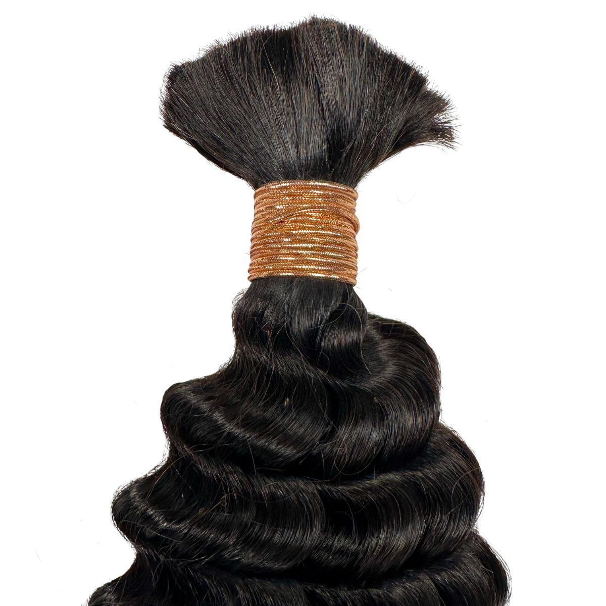 Cabello Trenzable 100% Humano Onda Profunda a Granel