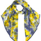 C.C Tie Dye Bias Cut Scarf With Rubber Patch