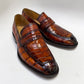 Mocasín Maurice Detroit de caimán personalizado - Whiskey