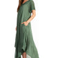Sakkas Everyday Essentials Cap Sleeve Caftan Dress / Cover Up