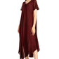 Sakkas Everyday Essentials Cap Sleeve Caftan Dress / Cover Up