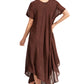 Sakkas Everyday Essentials Cap Sleeve Caftan Dress / Cover Up