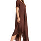 Sakkas Everyday Essentials Cap Sleeve Caftan Dress / Cover Up