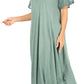 Sakkas Everyday Essentials Cap Sleeve Caftan Dress / Cover Up