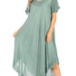 Sakkas Everyday Essentials Cap Sleeve Caftan Dress / Cover Up