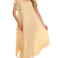 Sakkas Everyday Essentials Cap Sleeve Caftan Dress / Cover Up