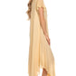 Sakkas Everyday Essentials Cap Sleeve Caftan Dress / Cover Up