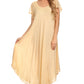 Sakkas Everyday Essentials Cap Sleeve Caftan Dress / Cover Up