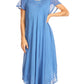 Sakkas Everyday Essentials Cap Sleeve Caftan Dress / Cover Up