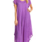 Sakkas Everyday Essentials Cap Sleeve Caftan Dress / Cover Up