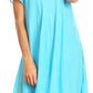 Sakkas Everyday Essentials Cap Sleeve Caftan Dress / Cover Up