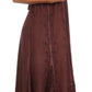 Sakkas Stonewashed Empire Waist Floral Vine Trumpet Crepe Inlay Ruffle Hem Dress