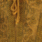 Sakkas Stonewashed Empire Waist Floral Vine Trumpet Crepe Inlay Ruffle Hem Dress