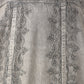 Sakkas Stonewashed Empire Waist Floral Vine Trumpet Crepe Inlay Ruffle Hem Dress