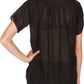 Sakkas Embroidered 100% Cotton Semi-Sheer Short Sleeve Gauzy Top / Blouse