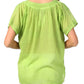 Sakkas Embroidered 100% Cotton Semi-Sheer Short Sleeve Gauzy Top / Blouse