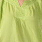 Sakkas Embroidered 100% Cotton Semi-Sheer Short Sleeve Gauzy Top / Blouse