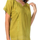 Sakkas Embroidered 100% Cotton Semi-Sheer Short Sleeve Gauzy Top / Blouse