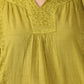 Sakkas Embroidered 100% Cotton Semi-Sheer Short Sleeve Gauzy Top / Blouse