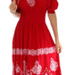 Sakkas Batik Sunshine Peasant Dress