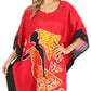 Sakkas Trina Women's Casual Loose Beach Poncho Caftan Dress Cover-up Many Print
