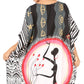 Sakkas Trina Women's Casual Loose Beach Poncho Caftan Dress Cover-up Many Print