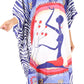 Sakkas Trina Women's Casual Loose Beach Poncho Caftan Dress Cover-up Many Print