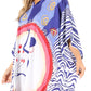Sakkas Trina Women's Casual Loose Beach Poncho Caftan Dress Cover-up Many Print