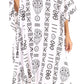 Sakkas Trina Women's Casual Loose Beach Poncho Caftan Dress Cover-up Many Print