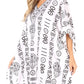 Sakkas Trina Women's Casual Loose Beach Poncho Caftan Dress Cover-up Many Print