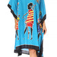 Sakkas Trina Women's Casual Loose Beach Poncho Caftan Dress Cover-up Many Print