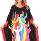 Sakkas Trina Women's Casual Loose Beach Poncho Caftan Dress Cover-up Many Print